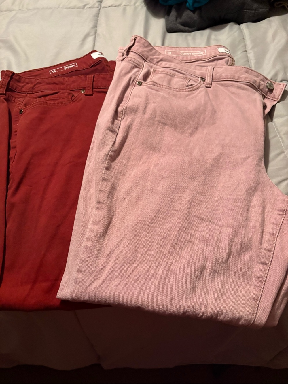 Sonoma High-Rise Curvy Skinny Jeans in Dusty Pink and Brick